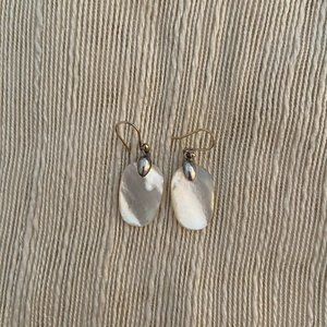 Ted Meuhling Mother of Pearl and silver chip earrings.